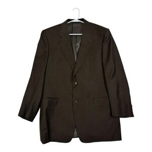 Canali Milano Wool Brown Blazer Jacket